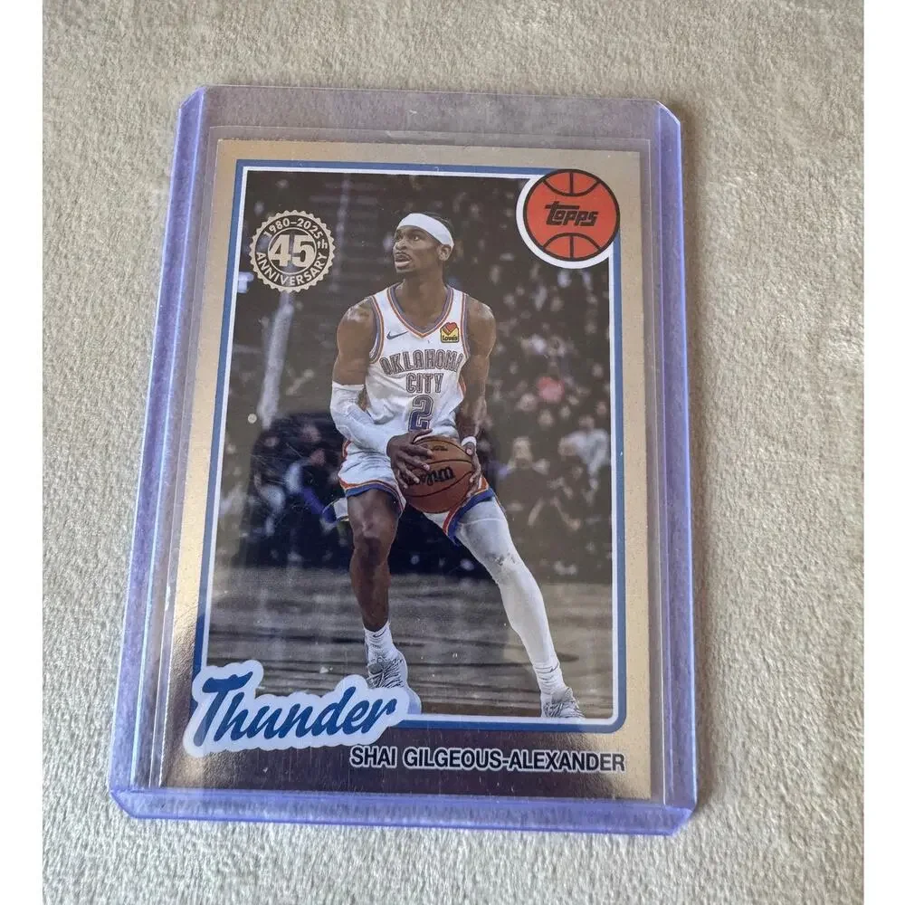 Shai Gilgeous-Alexander Topps 1980 Topps Basketball Insert #80BK-91 OKC Thunder - Picture 3 of 3